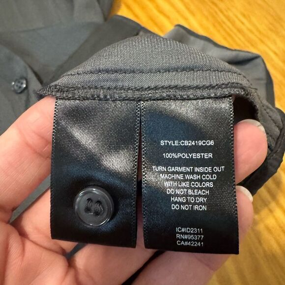 SANCTUARY Gray Collared Long Sleeve V-Neck Top Blouse Women’s Size SMALL Career - Picture 7 of 9